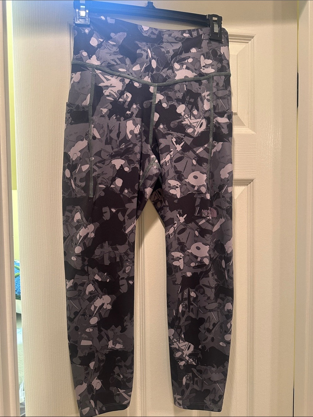 The North Face Grey & Black Floral Camo Leggings